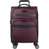 imageKROSER Softside Expandable Carry On Luggage with Spinner Wheels ampamp Builtin TSA Lock Durable Suitcase Rolling Luggage with USB Port CarryOn 20Inch GreyBurgundy