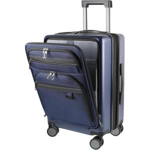 imageKROSER Hardside Expandable Carry On Luggage 22x14x9 Airline Approved With Front Business Pockets 20 Inch Suitcases with Wheels Carry on Suitcase with TSA Lock ampamp USB Port NavyNavy