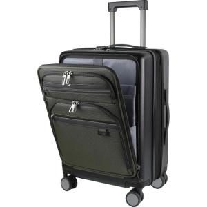 imageKROSER Hardside Expandable Carry On Luggage 22x14x9 Airline Approved With Front Business Pockets 20 Inch Suitcases with Wheels Carry on Suitcase with TSA Lock ampamp USB Port NavyBlackArmy Green