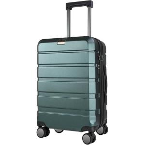 imageKROSER Hardside Expandable Carry On Luggage with Spinner Wheels ampamp Builtin TSA Lock Durable Suitcase Rolling Luggage with USB Port CarryOn 20Inch Matte PurplePinkDark Green