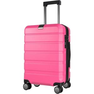 imageKROSER Hardside Expandable Carry On Luggage with Spinner Wheels ampamp Builtin TSA Lock Durable Suitcase Rolling Luggage with USB Port CarryOn 20Inch Matte PurplePinkMagenta