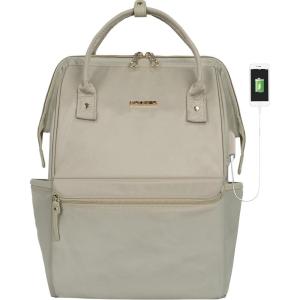 imageKROSER Laptop Backpack 17quot Stylish Backpack Water Repellent College Casual Daypack with USB Port Travel Business Work Bag for MenWomenQuiltedLight Khaki