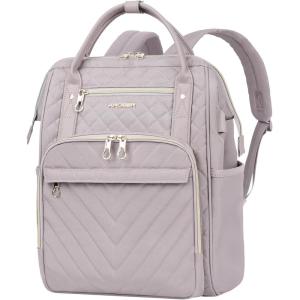 imageKROSER Laptop Backpack 17quot Stylish Backpack Water Repellent College Casual Daypack with USB Port Travel Business Work Bag for MenWomenQuiltedQuilted Dusty Pink