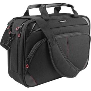 imageKROSER Laptop Bag 156 Inch Briefcase Messenger Bag Water Repellent Computer Case Shoulder Bag Durable Tablet Sleeve with RFID Pockets for BusinessCollegeWomenMen  BlackBlueBlackred