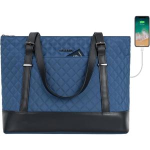 imageKROSER Laptop Tote Bag for Women Purse Teacher Bag 156 Inch Laptop Bag Computer Work Briefcase Handbag Shoulder BagHaze Blue