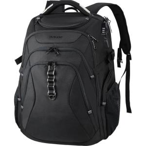 imageKROSER Travel Laptop Backpack 173 Inch XL Computer Backpack with Hard Shell Saferoom RFID Pockets WaterRepellent Business College Daypack Stylish Bag for MenWomenBlackBlack