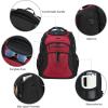 imageKROSER Friendly Travel Laptop Backpack 173 inch XXXL Gaming Backpack WaterRepellent College Daypack Business Backpack with RFID Pockets ampamp USB Port for MenWomenBlackRedBlackRed184