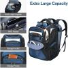 imageKROSER Friendly Travel Laptop Backpack 173 inch XXXL Gaming Backpack WaterRepellent College Daypack Business Backpack with RFID Pockets ampamp USB Port for MenWomenBlackRedBlackHaze Blue184