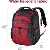imageKROSER Friendly Travel Laptop Backpack 173 inch XXXL Gaming Backpack WaterRepellent College Daypack Business Backpack with RFID Pockets ampamp USB Port for MenWomenBlackRedBlackRed184
