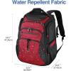 imageKROSER Friendly Travel Laptop Backpack 173 inch XXXL Gaming Backpack WaterRepellent College Daypack Business Backpack with RFID Pockets ampamp USB Port for MenWomenBlackRedBlackRed173