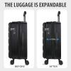 imageKROSER Carry On Luggage with Spinner Wheels amp Builtin TSA Lock Expandable Top Opening Hard Shell Suitcase Large Capacity Durable Rolling Luggage with USB Port CarryOn 20Inch ChampagneBlack