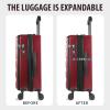 imageKROSER Carry On Luggage with Spinner Wheels amp Builtin TSA Lock Expandable Top Opening Hard Shell Suitcase Large Capacity Durable Rolling Luggage with USB Port CarryOn 20Inch ChampagneBurgundy