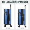 imageKROSER Carry On Luggage with Spinner Wheels amp Builtin TSA Lock Expandable Top Opening Hard Shell Suitcase Large Capacity Durable Rolling Luggage with USB Port CarryOn 20Inch ChampagneLight Blue