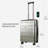 imageKROSER Carry On Luggage with Spinner Wheels amp Builtin TSA Lock Expandable Top Opening Hard Shell Suitcase Large Capacity Durable Rolling Luggage with USB Port CarryOn 20Inch ChampagneChampagne
