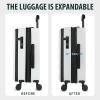 imageKROSER Carry On Luggage with Spinner Wheels amp Builtin TSA Lock Expandable Top Opening Hard Shell Suitcase Large Capacity Durable Rolling Luggage with USB Port CarryOn 20Inch ChampagneWhite