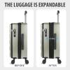 imageKROSER Carry On Luggage with Spinner Wheels amp Builtin TSA Lock Expandable Top Opening Hard Shell Suitcase Large Capacity Durable Rolling Luggage with USB Port CarryOn 20Inch ChampagneChampagne