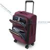 imageKROSER Softside Expandable checked Luggage with Front Business Pockets24 Inch Suitcases with Spinner Wheels amp Builtin TSA Lock Durable Suitcase Rolling Luggage BurgundyBurgundy20