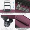 imageKROSER Softside Expandable checked Luggage with Front Business Pockets24 Inch Suitcases with Spinner Wheels amp Builtin TSA Lock Durable Suitcase Rolling Luggage BurgundyBurgundy24
