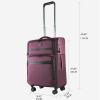 imageKROSER Softside Expandable checked Luggage with Front Business Pockets24 Inch Suitcases with Spinner Wheels amp Builtin TSA Lock Durable Suitcase Rolling Luggage BurgundyBurgundy24
