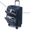 imageKROSER Softside Expandable checked Luggage with Front Business Pockets24 Inch Suitcases with Spinner Wheels amp Builtin TSA Lock Durable Suitcase Rolling Luggage BurgundyNavy20