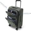 imageKROSER Softside Expandable checked Luggage with Front Business Pockets24 Inch Suitcases with Spinner Wheels amp Builtin TSA Lock Durable Suitcase Rolling Luggage BurgundyArmy Green20