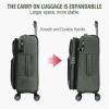 imageKROSER Softside Expandable checked Luggage with Front Business Pockets24 Inch Suitcases with Spinner Wheels amp Builtin TSA Lock Durable Suitcase Rolling Luggage BurgundyArmy Green24