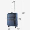 imageKROSER Softside Expandable checked Luggage with Front Business Pockets24 Inch Suitcases with Spinner Wheels amp Builtin TSA Lock Durable Suitcase Rolling Luggage BurgundyHaze Blue24