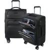 imageKROSER Softside Expandable checked Luggage with Front Business Pockets24 Inch Suitcases with Spinner Wheels amp Builtin TSA Lock Durable Suitcase Rolling Luggage BurgundyBlack20