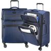 imageKROSER Softside Expandable checked Luggage with Front Business Pockets24 Inch Suitcases with Spinner Wheels amp Builtin TSA Lock Durable Suitcase Rolling Luggage BurgundyNavy24