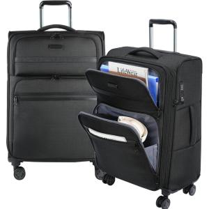 imageKROSER Softside Expandable checked Luggage with Front Business Pockets24 Inch Suitcases with Spinner Wheels amp Builtin TSA Lock Durable Suitcase Rolling Luggage BurgundyBlack24