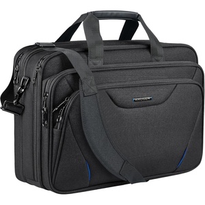 image:imageKROSER Laptop Bag Premium Laptop Briefcase Fits Up to 173 Inch Laptop Expandable WaterRepellent Shoulder Messenger Bag Computer Bag for TravelBusinessMenWomenBlackRedBlackBlue