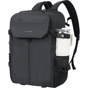 image:imageKROSER Travel Backpack for men Laptop Carry On Backpack Flight Approved  173 inch Laptop  Computer Bag Casual Daypack for Weekender Business Hiking Can accommodate basketballDesertBlack173